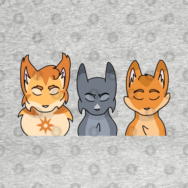 ThunderClan Leaders of Fire by ceolsonart